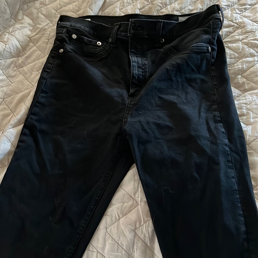 Rag and bone black high rise ankle skinny